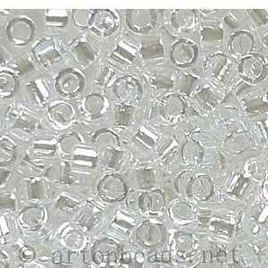 Japanese Miyuki Delica Beads - Crystal Luster - 11/0 - 1 Vial