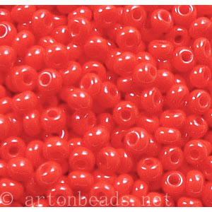 Czech Seed Beads - Light Red Opaque - 6/0 -16g