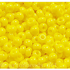 Czech Seed Beads - Lemon Yellow Opaque - 11/0 -1 Vial