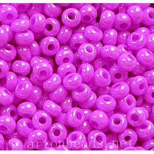 Czech Seed Beads - Fuchsia Opaque Dyed - 11/0 - 1 Vial