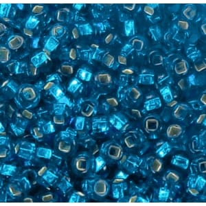 Czech Seed Beads - Light Blue Silver lined - 10/0 - 16g