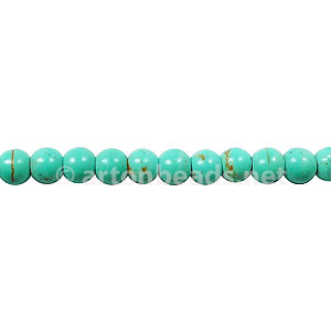 Dyed Turquoise - Round - 4mm