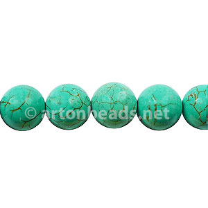 Dyed Turquoise - Round - 8mm