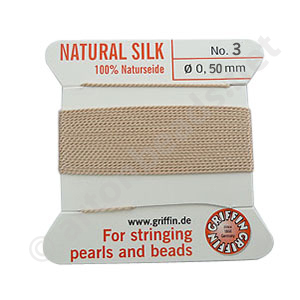 Silk Bead Cord - Light Pink - Size No.3