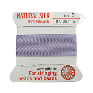 Silk Bead Cord - Lilac - Size No.5