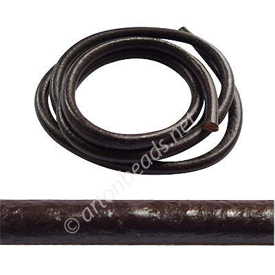 Genuine Leather Cord - Brown - 6mm x 1M