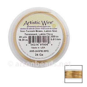 Artistic Wire - Non-Tarnish Brass - 0.51mm - 20Y