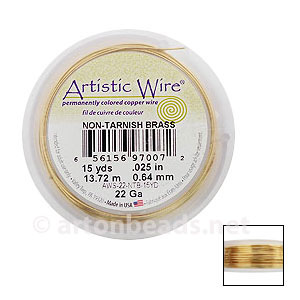 Artistic Wire - Non-Tarnish Brass - 0.64mm - 15Y
