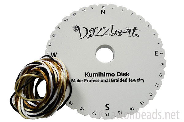 Kumihimo Braiding Disk & Rattail - 15x2.5cm - 1 set