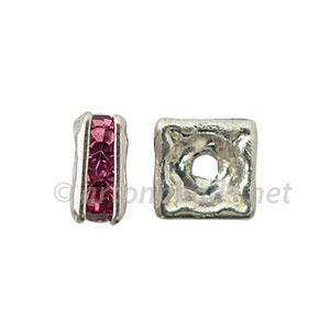 Crystal Squaredelle - Rose - 5mm - 10pcs - Click Image to Close