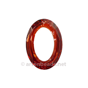 !Red Magma - Swarovski 4137 Cosmic Oval - 22x16mm - Click Image to Close