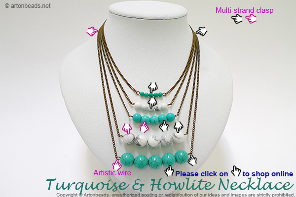 Turquoise & Howlite Necklace