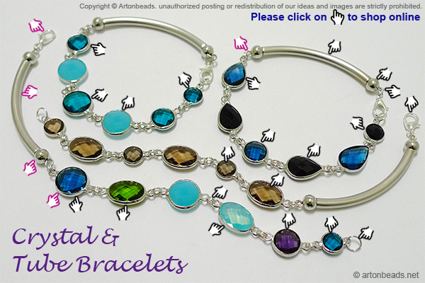 Crystal & Tube Bracelets
