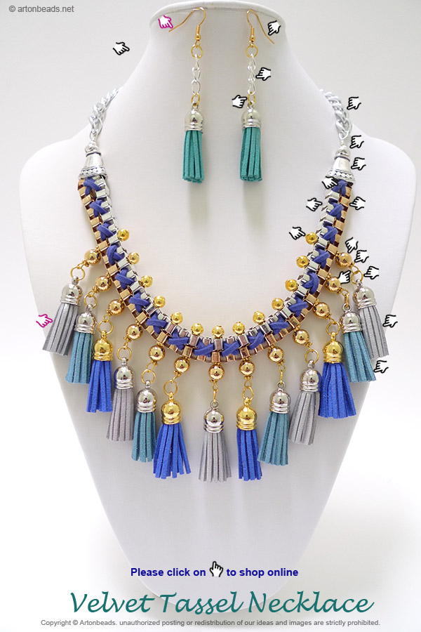 Velvet Tassel Necklace