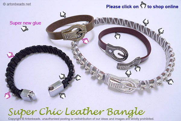 Super Chic Leather Bangle