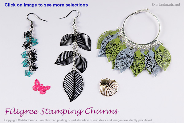 New Arrival Filigree Stamping Charms