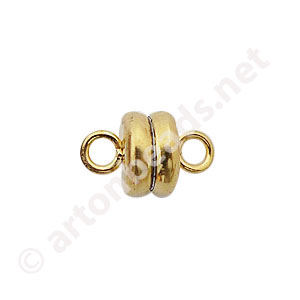 Magnetic Clasp - 18k Gold Plated - 9x6mm - 2pcs