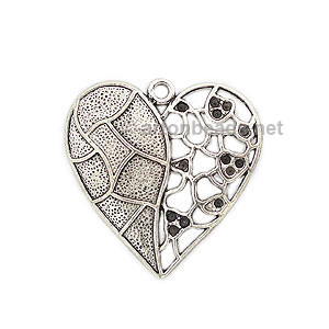 Casting Charm - Large Heart - 47x47mm - 1pc