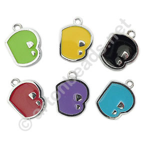 Enamel Charm - Alphabet - B