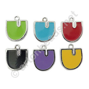 Enamel Charm - Alphabet - U