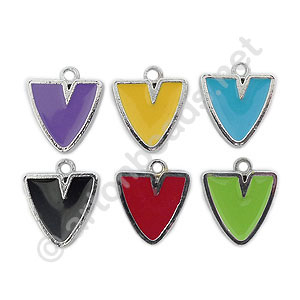 Enamel Charm - Alphabet - V