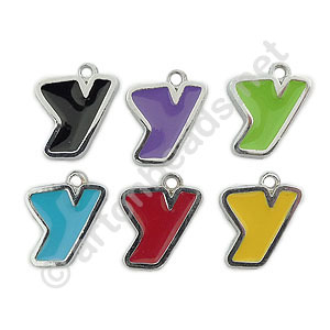 Enamel Charm - Alphabet - Y