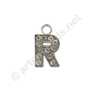 *Rhinestone Charm - Alphabet - R