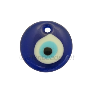 *Glass Charm - Evil Eye - Royal Blue