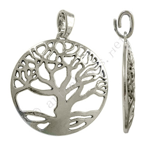 Casting Charm - Tree - Antique Silver Plated - 57x70mm - 1pc