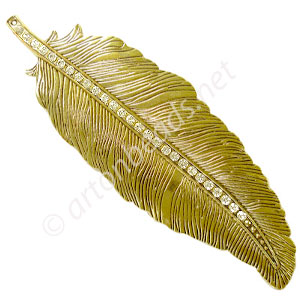 Casting Charm - Feather - 45x135mm - 1pc