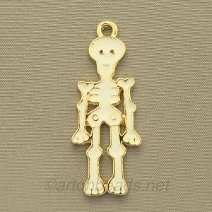 Enamel Charm - Skeleton - Click Image to Close