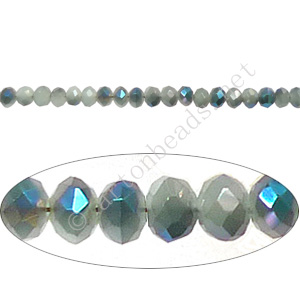 Blue Iris+Aquamarine Opal-2x3mm Chinese Machine Cut Crystal A+