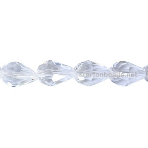 Chinese Machine Cut Crystal Drops - 8x13mm - Crystal