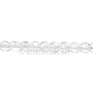 Chinese Crystal Bead - Faceted Round - Crystal - 4mm