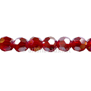 Chinese Crystal Bead - Faceted Round - Siam AB - 5mm