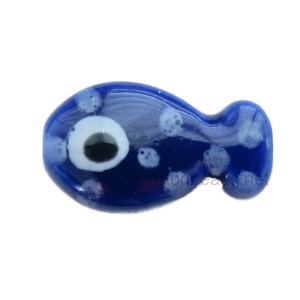 Ceramic Beads - Fish - 11X19mm - 7pcs - Royal Blue