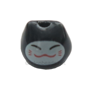 Ceramic Beads - Cat - 8X10mm - 16pcs - Black