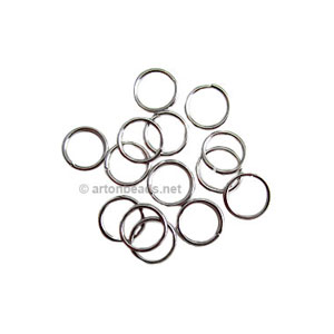 Jump Ring - White Gold Plated - 0.9x7mm - 100pcs