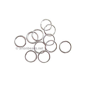 Jump Ring - 925 Silver Plated - 1x8mm - 100pcs