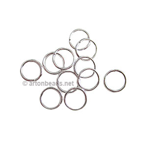 Jump Ring - 925 Silver Plated - 1.2x10mm - 50pcs