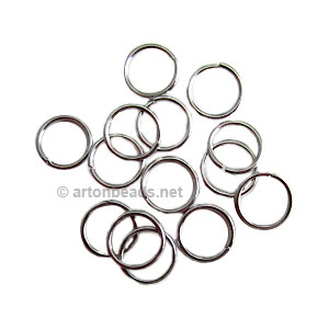 Jump Ring - White Gold Plated - 1.2x12mm - 50pcs