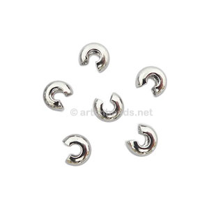 Crimp Cover - 925 Silver Plated - 4mm - 95pcs - Click Image to Close