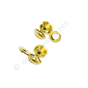 Knot Cover - 18k Gold Plated - 3.2mm - 50pcs