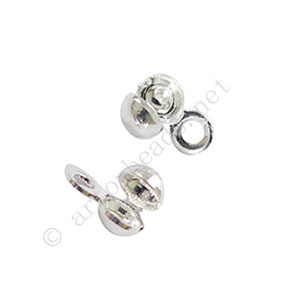 Knot Cover - 925 Silver Plated - 3.2mm - 50pcs