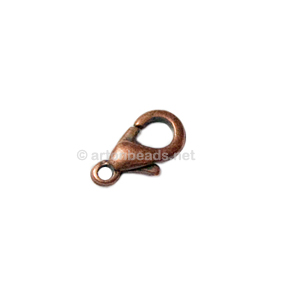 Lobster Clasp - Antique Copper Plated - 12mm - 50pcs