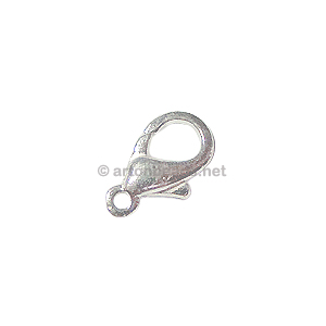Lobster Clasp - 925 Silver Plated - 15mm - 10pcs