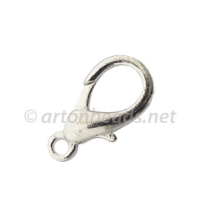 Lobster Clasp - 925 Silver Plated - 23mm - 10pcs