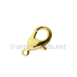 Brass Base Lobster Clasp - 18k Gold Plated - 18mm - 6pcs