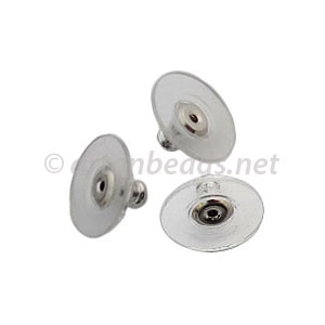 Earring Back Disc - 11.4mm - 50pcs - Click Image to Close
