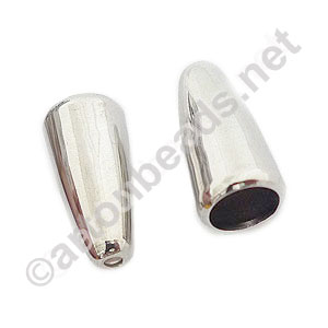 Bead Cone - 925 Silver Plated - 15.8x7.5mm - 10pcs